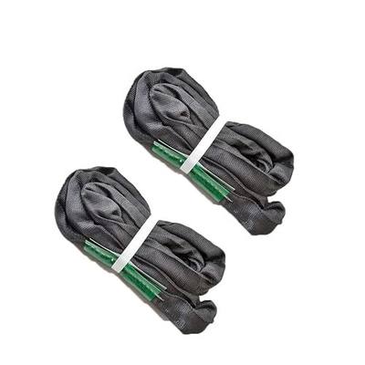 Black Spanset Round Slings 2-Pack 5300lb for Aerial Hoop Rigging polyeste sling for Yoga Hammock Aerial Silks Wrap Over Tree Limbs or Beams