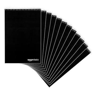 Amazon Basics Steno Notebooks, Gregg Rule, Green Paper for Notes, 80 Sheets, 6" x 9", 12-Pack