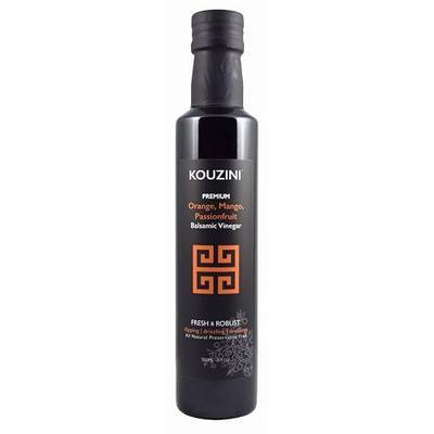 Kouzini Ultra Premium Orange, Mango, Passionfruit Balsamic Vinegar, Aged Balsamic Vinegars from Modena, Italy, Premium, Smooth & Full-Bodied Flavor, 250ml Bottle