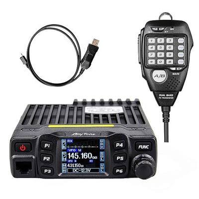 AnyTone AT-778UVII Transceiver Mobile Radio Dual Band 25W VHF/UHF VOX Vehicle Car Radio w/Cable | Vehicle Car Radio 2m 70cm Mini Mobile Transceiver w/Cable for RV Camping