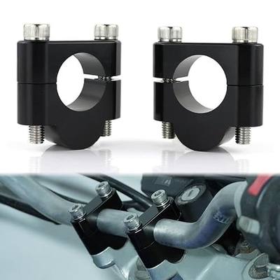Xitomer 7/8'' 22mm Motorcycle ATV Dirt Bike Handlebar Risers With Clamps | Fit for Grom MSX125 / CRF 250L, KLR650, DRZ 400/S / V-Strom, FZ1 / FZ8 / TW, 20mm Lift, CNC 6063-T6 Anodized, Black