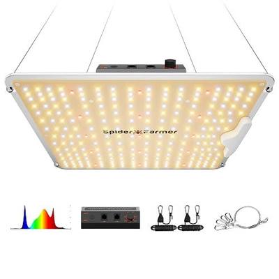 Spider Farmer SF1000 LED Grow Lights for Indoor Plants in 2x2/3x3 Grow Tent | 100W Dimmable Full Spectrum Grow Light, New-Gen High-Efficiency Diodes 2.5 PPE System for Seed Starting, Vegetables & Bloom