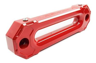 Hawse Fairlead - 1.5" Thick (10" Hole spacing) - Billet Aluminum Fairlead for Synthetic Winch Line, Stainless Hardware Included - Made in The USA (Red)