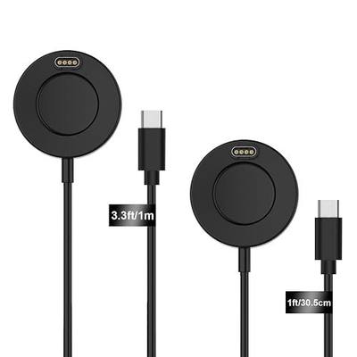 COSOOS 2-Pack USB-C Charging Cables for Garmin Charger Cable Stand, 1m Long & 30cm Short Watch Charging Dock Station for Garmin Fenix 7 6 5, Vivoactive 5 4 3, Forerunner 935, 245