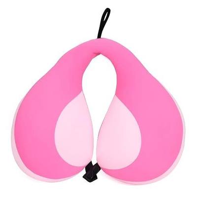 MOOB Kids Travel Pillow for Car Seat Kids Travel Neck Pillow U-Shape Car Seat Head Support Children Stroller Pillow Toddler Neck Pillow for Carseat Pink 3-12 Y/O