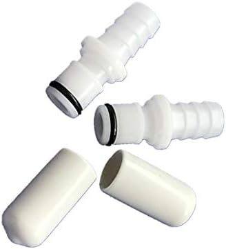Replacement 2 M236 Male Connectors + 2 Caps for Testing Sleep Number Bed Air Chamber leaks