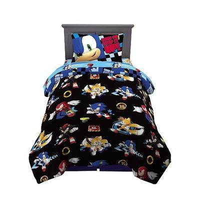 Sonic the Hedgehog Anime Kids Super Soft Comforter and Sheet Set, 4 Piece Twin Size by Franco