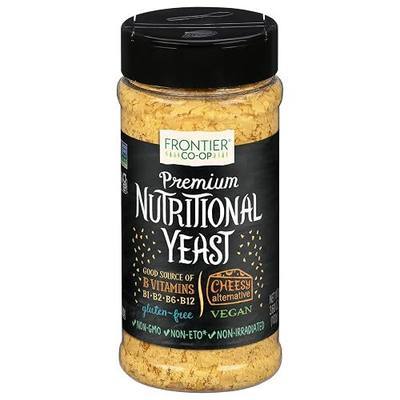Frontier Co-op Premium Nutritional Yeast Flakes, 3.6 oz. - Vegan, Gluten-Free, Kosher, Non-Irradiated Seasoning, Dairy-Free Cheese Flavor, Rich in B Vitamins