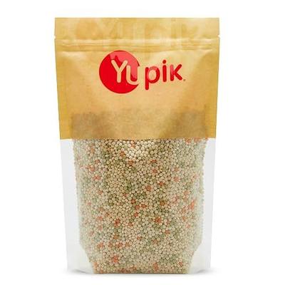 Yupik Toasted Pearl Tricolor Couscous, 2.2 lb (35.2 oz), Vegan, Kosher, Nutty Flavour, Low-Calorie, Cholesterol-free, Sodium-free, Versatile Grain for Salads, Soups & Side Dishes