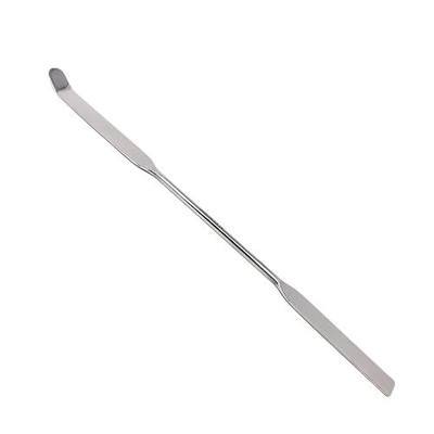 Stainless Steel Double Ended Micro Lab Spatula Sampler, Square & Round Angled End - Chattaway Style (8")