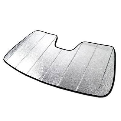 Custom Fit Car Sun Shade Windshield | Sun Visor | Car Window Shades | Fold Up Front Sunshade Visor | Compatible with Fiat 500 2007-2020 | CFS-095-S | Silver & Grey 1-pc Set