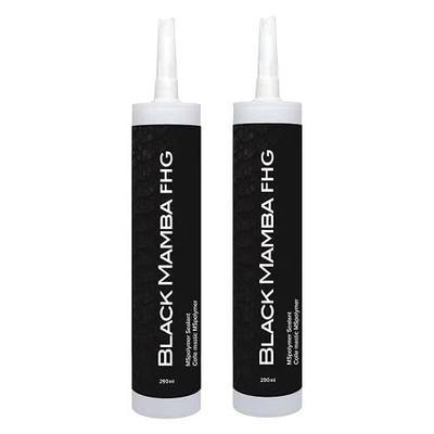 Black Mamba FHG High Tack Undermount Sink Adhesive | MS Polymer Sealant | Heavy Duty Construction Adhesive, Extreme Temperature Resistant, Paintable, Solvent-Free, White, 2 Pack