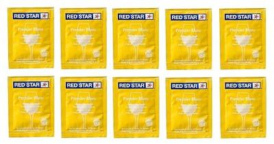 North Mountain Supply - RS-PB-10 Red Star Premier Blanc Wine Yeast - Pack of 10 - Fresh Yeast, Yellow
