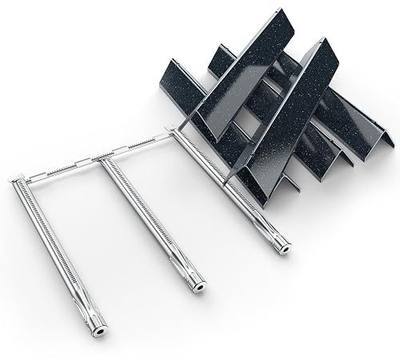 Spirit E310 Grill Parts Replacement Kit, 7636 Flavorizer Bars & 69787 Burner Tubes for Weber Spirit & Spirit II 300 Series E310 E320 E330 S310 S320 S330 (Front Control), 15.3" Heat Plates, 18" Burner