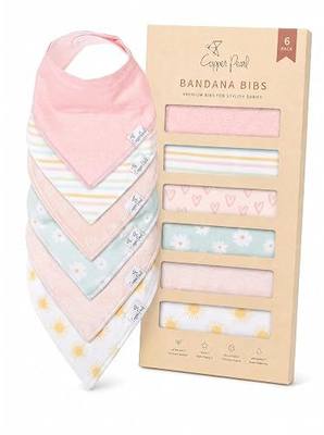Copper Pearl Baby Bibs 4 Pack, Bandana Drool Bibs for Baby Girl & Boy, Soft Cotton Bibs for Drooling and Teething