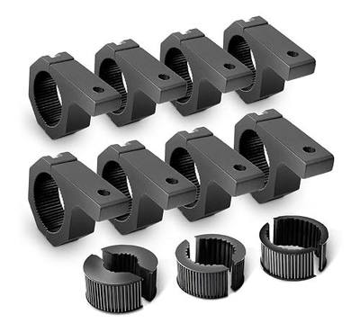 Nilight Horizontal Bar Clamp Mounting Bracket Kit for Off-Road LED Light Bar on Roof Rack Roll Cage Holder,2 Years Warranty (90021H) 8Count(Pack of 1) Black