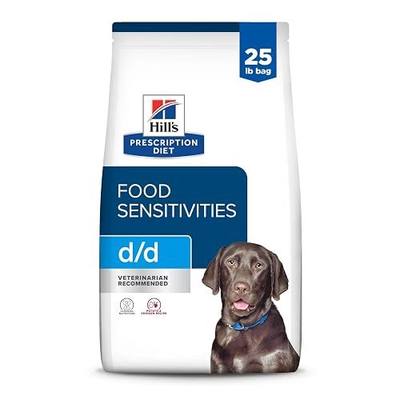 Hill's Prescription Diet d/d Skin/Food Sensitivities Grain Free Potato & Venison Flavor Dry Dog Food, Veterinary Diet, 25 lb bag | #1 Veterinarian Recommended, Potato & Venison Recipe, 25 lb. Bag