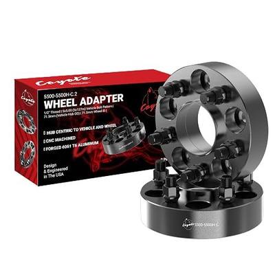 Wheel Accessories Parts 2 Pcs Hub Centric Wheel Spacers Adapters 5x5 5x127 1.50 Inch Thick 71.5mm Hub 1/2" Thread Stud Fits Jeep Commander | Grand Cherokee | Wrangler