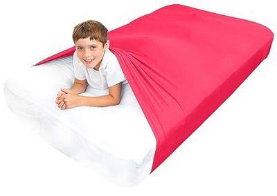 Special Supplies Sensory Bed Sheet for Kids Compression Alternative to Weighted Blankets - Breathable, Stretchy - Cool, Comfortable Sleeping Bedding-Red (Full)