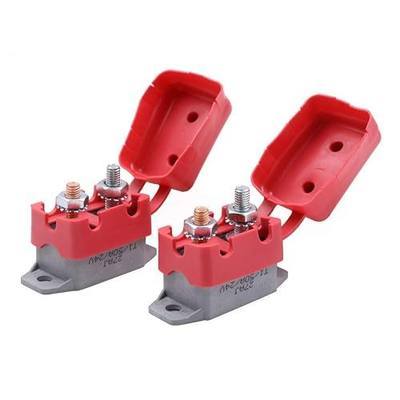 50A 12V 24V Auto Reset Circuit Breaker with Stud Bolt IP66 Cover, SAE J1171 | Gloaso 2pcs 50 Amp Breakers TI for Car, Automotive, RV, Boat Trolling Motor, Camper, Solar DC Battery Chargers, Off-road