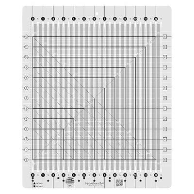 Creative Grids Stripology Squared Slotted Quilting Ruler – CGRGE2 – Made in USA, 14-1/2in x 17-3/4in, Non-Slip Grip Acrylic Fabric Strip Cutting, Sewing, Crafting, Patchwork Ruler & Template