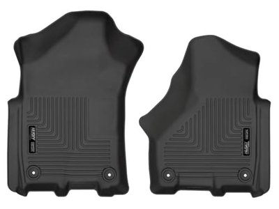 Husky Liners Weatherbeater Floor Mats | Fits 2019-2026 Ram 2500, 3500, Crew & MEGA CAB ONLY | Front Row, 2-pc Black - 13051