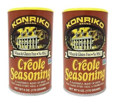 Konriko - 2 pck, Creole Seasoning, Wheat FREE, Gluten FREE, No MSG, 12 oz | Bold Creole seasoning with Wheat and Gluten Free, and No MSG. Great for meats, seafood, vegetables, and pasta.