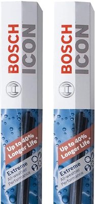 BOSCH 24A24A ICON Beam Wiper Blades - Set of 2 Blades (24A & 24A) | Driver and Passenger Side; Extreme All-Weather Performance and Up to 40% Longer Life