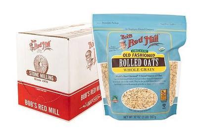 Bob's Red Mill Organic Old Fashioned Rolled Oats, 32oz (4 Pack)