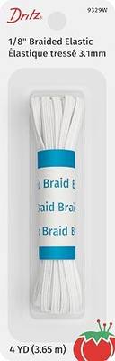 Dritz Braided Elastic 1/8'X4yd-White
