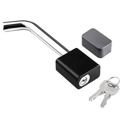 CZC AUTO Trailer Hitch Receiver Lock, Padlock Style and Swivel Head,Dia 5/8 Inch Bent Pin for Class III IV 2 2-1/2 Inch Receiver, Fits Bike Rack Tray Ball Mount for Towing Trailer Truck Car Boat RV