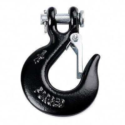 Ucreative 1/4" Clevis Slip Hook with Safety Latch Black | Forged Alloy Steel, for ATV UTV Winch & Small Trailer Safety Chain