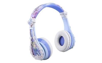 eKids Disney Frozen 2 Bluetooth Headphones with Microphone, Volume Reduced to Protect Hearing, Adjustable Wireless Headphones for School Home Travel, for Fans of Anna and Elsa