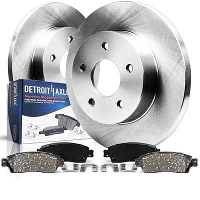 Detroit Axle - Rear Brake Kit for Ford 2009-2019 Flex 2011-2019 Explorer | 2010-2019 Taurus 2011-2012 Edge Lincoln MKX 2009-2012 MKS, Brake Rotors and Ceramic Brake Pads Replacement 12.99" inch