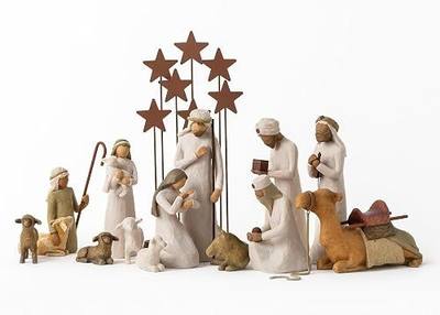 Willow Tree Nativity Starter Figures with The Three Wisemen Plus Metal Stars, 14-Piece SetWillow Tree Nativity Starter Figures with The Three Wisemen Plus Metal Stars, 14-Piece Set
