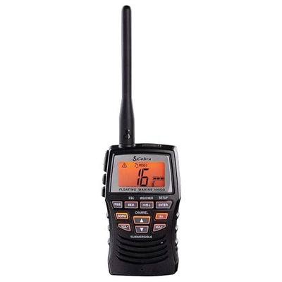 Cobra VHF Marine Radio - MR HH150 FLT - 3 Watt, Floating, Long Range, Handheld, NOAA, International, Waterproof, Submersible, Weather Alerts, LCD Screen, Belt Clip