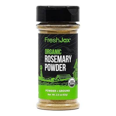 Organic Ground Rosemary Powder, FreshJax Cooking Dried Herb Leaves 2.5oz | Pure dried aromatic herb with no preservatives, ideal for cooking, marinades, and roasting to easily add rich gourmet flavor
