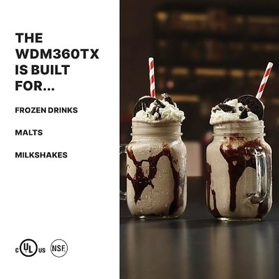 Waring Heavy-Duty Triple Spindle Drink Mixer | 3 Independent 1 Horsepower Motors with Digital Display, Milkshake Maker Machine for Ice Cream Shops