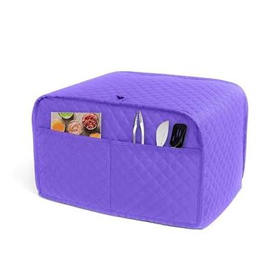 Luxja 2 Slice Toaster Cover (11 x 7.5 x 8 inches), Toaster Cover with 2 Pockets (Fits for Most Major 2 Slice Toasters), Purple (Quilted Fabric)