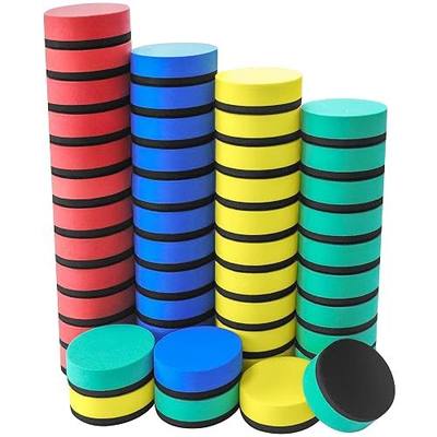 Dry Erase Erasers, 48 Pieces Mini Magnetic Whiteboard Erasers Dry Erase Erasers Chalkboard Erasers for Home, Classroom, Office