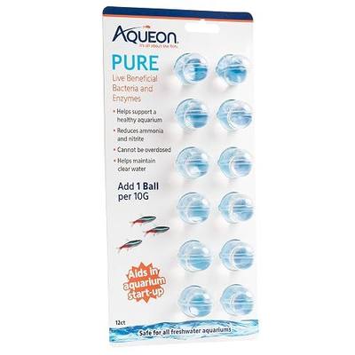 Aqueon Aqaurium Pure Live Bacteria and Enzymes Water Supplement, 10 Gallon 12 Pack
