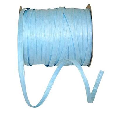 Reliant Ribbon Paper Raffia Ribbon, 1/4 Inch X 100 Yards, Light Blue