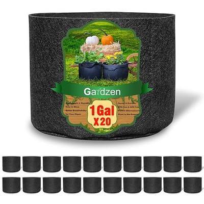Gardzen 20-Pack 1 Gallon Nonwoven Grow Bags, Aeration Fabric Pots | without Handle, Aeration Fabric Pots, Heavy Duty Cloth Pots for Herbs