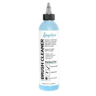 Angelus Brush Cleaner – Fast-Acting Cleaner for Brushes, Airbrushes & Art Tools – Effectively Removes Dried Acrylic, Oil, and Water-Based Paints, 8 ounces