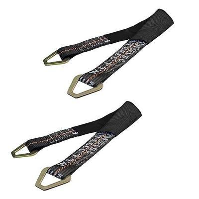 2 Pack 72" Black Axle Tie Downs Heavy Duty Hauling Gear