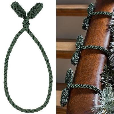 Haute Decor Decorative Twist Ties, 6 Pack, 16 inches (Green) - Hang Garland, Lights, Decorations