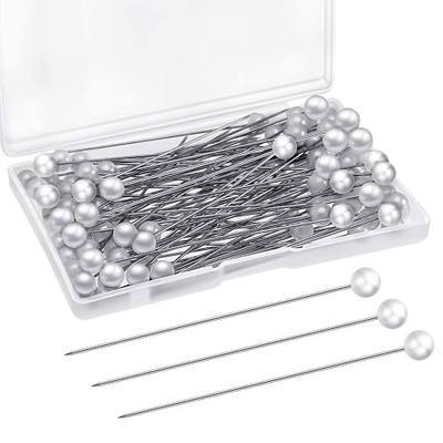 Outus 100 Pieces Corsage Boutonniere Pins Faux Pearl White Wedding Head Straight Bouquet Pins for Wedding Bridal Shower Sewing Craft Decorations Spring Holiday Party