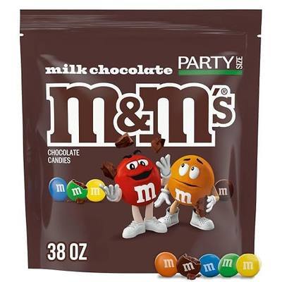 M&M'S Milk Chocolate Candy Bulk Pack, Party Size, 38 oz Bag | Real Milk Chocolate with a Colorful Candy Shell, Resealable Bag for Sharing, Parties or Events, Gifting and Baking
