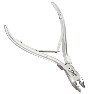Professional Cuticle Trimmer Nail Cuticle Cutter Stainless Steel Cuticle Nippers with Sharp Blades Clippers Manicure Tools Double Spring for Nail Care Pedicure Nail Tool (Silver)