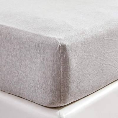 PURE ERA Jersey Knit Cotton Fitted Bottom Sheet ONLY (No Flat Sheet or Pillow Cases) Deep Pocket Up to 15" to 20" Ultra Soft Comfy Breathable Beige King